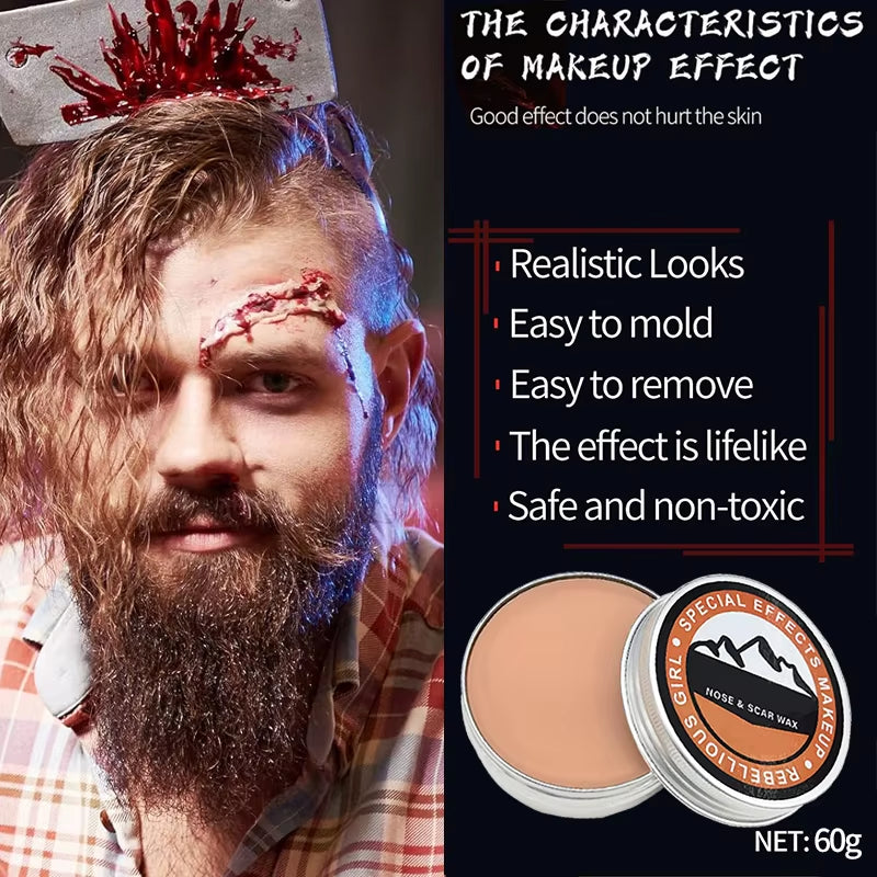 Halloween Special Effects Kit – SFX Scar Wax & Blood Makeup