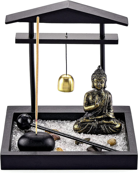 Zen Meditation Set β Buddha Statue, Crystal Kit & Incense Tray for Mindful Living