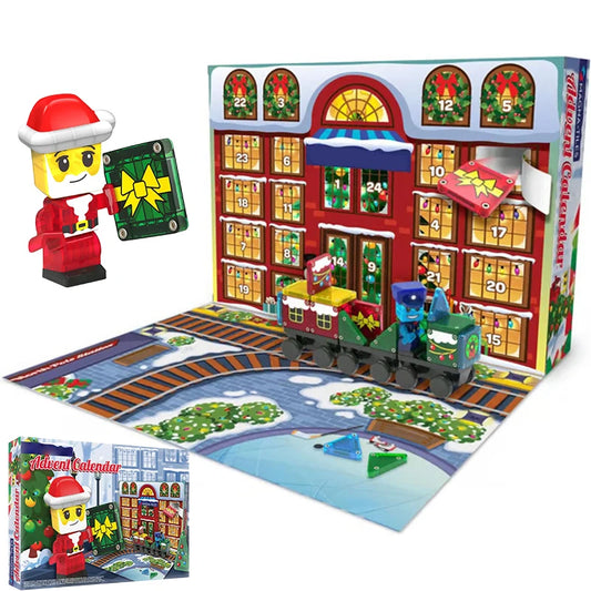 Magnetic Santa Train Advent Calendar | 24-Day Christmas Countdown Toy Set