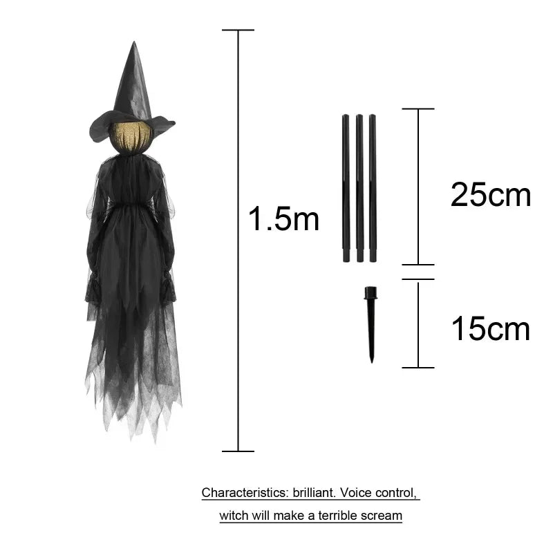 Light-Up Hand-Holding Witches – Spooky Halloween Prop