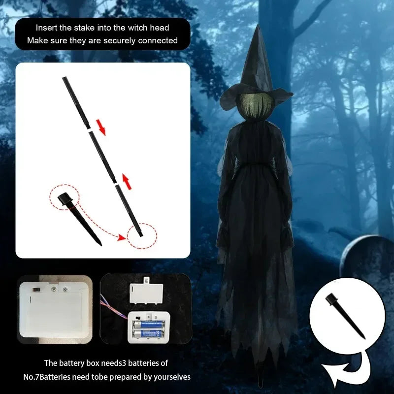 Light-Up Hand-Holding Witches – Spooky Halloween Prop