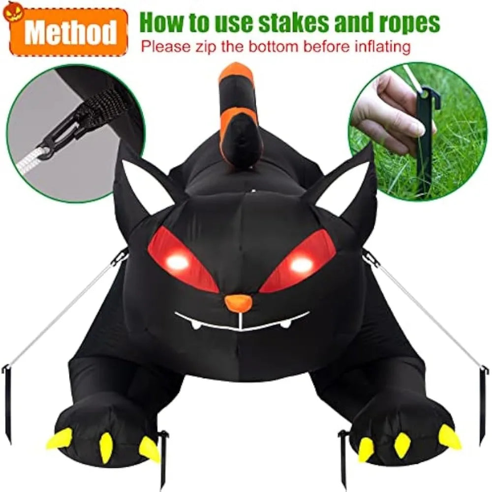 LED Inflatable Black Cat