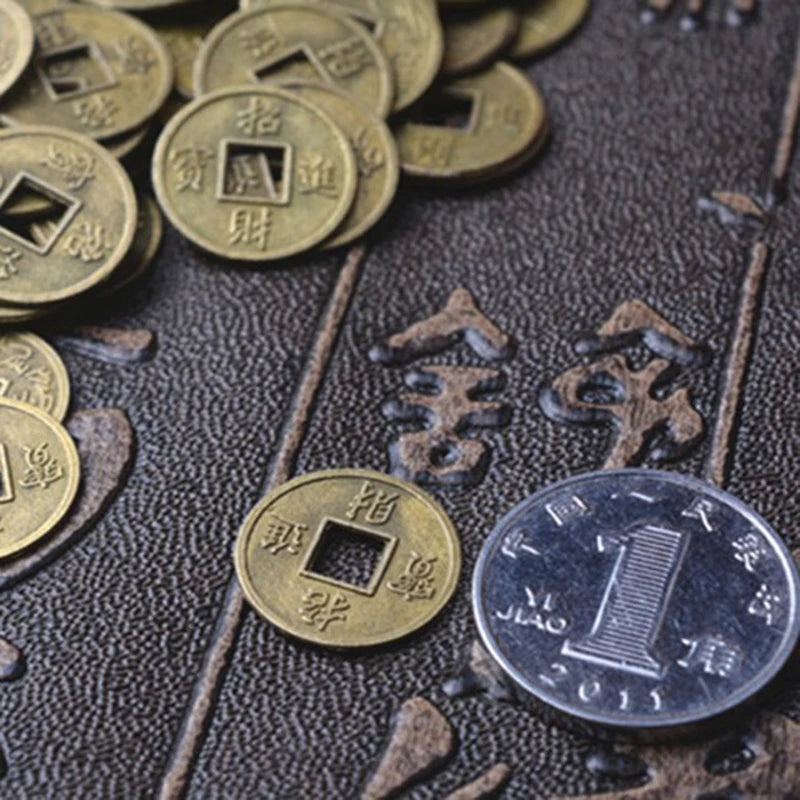100pcs Feng Shui Lucky Coins – Antique Chinese Wealth Charms