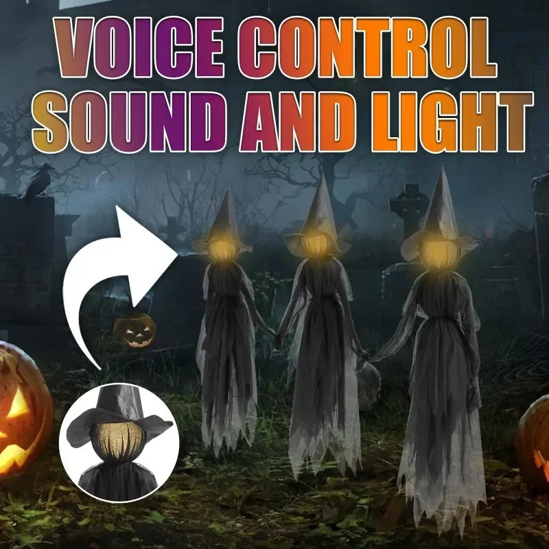 Light-Up Hand-Holding Witches – Spooky Halloween Prop