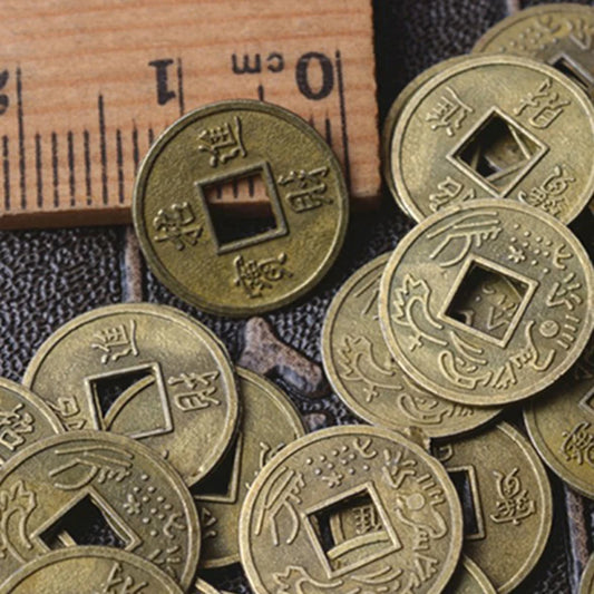 100pcs Feng Shui Lucky Coins – Antique Chinese Wealth Charms