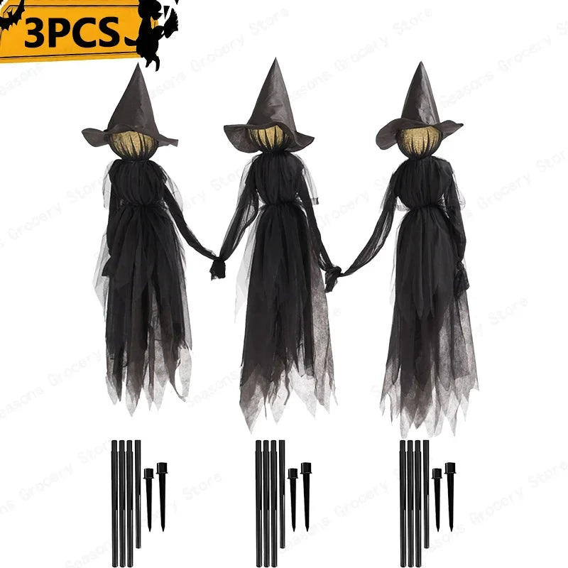 Light-Up Hand-Holding Witches – Spooky Halloween Prop