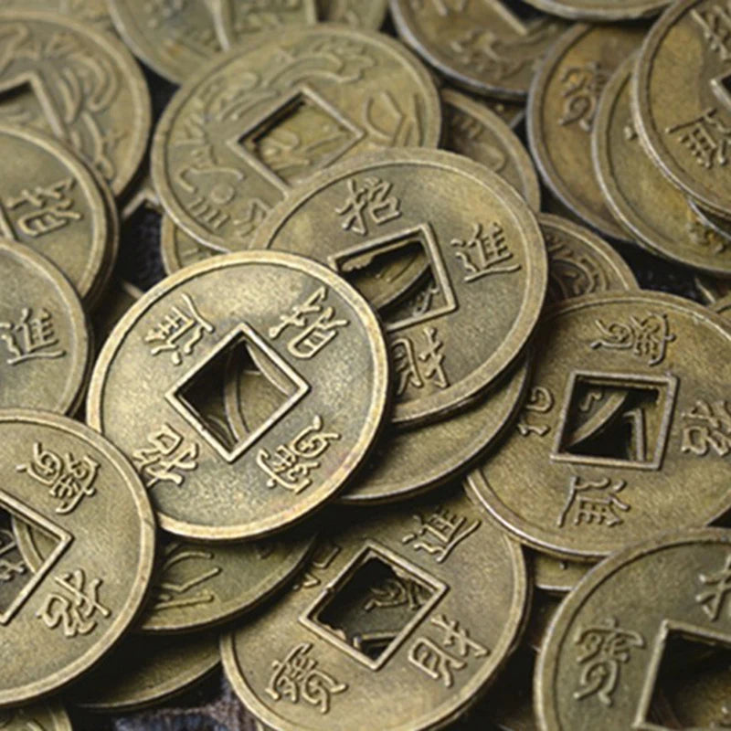 100pcs Feng Shui Lucky Coins – Antique Chinese Wealth Charms