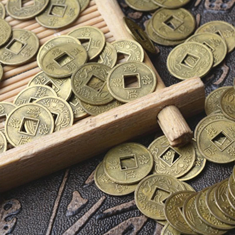 100pcs Feng Shui Lucky Coins – Antique Chinese Wealth Charms