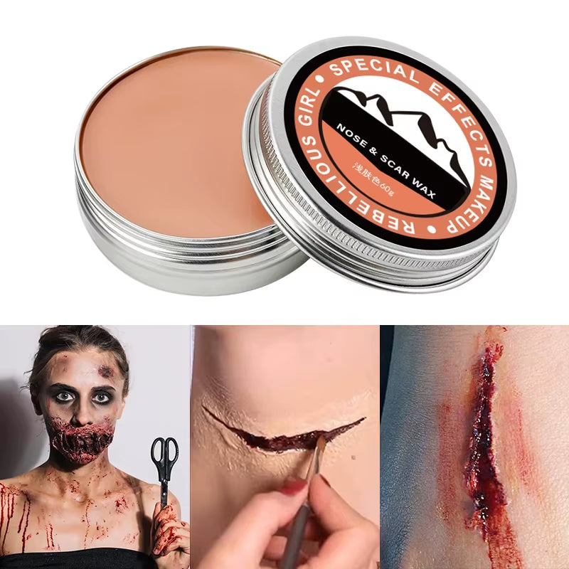 Halloween Special Effects Kit – SFX Scar Wax & Blood Makeup