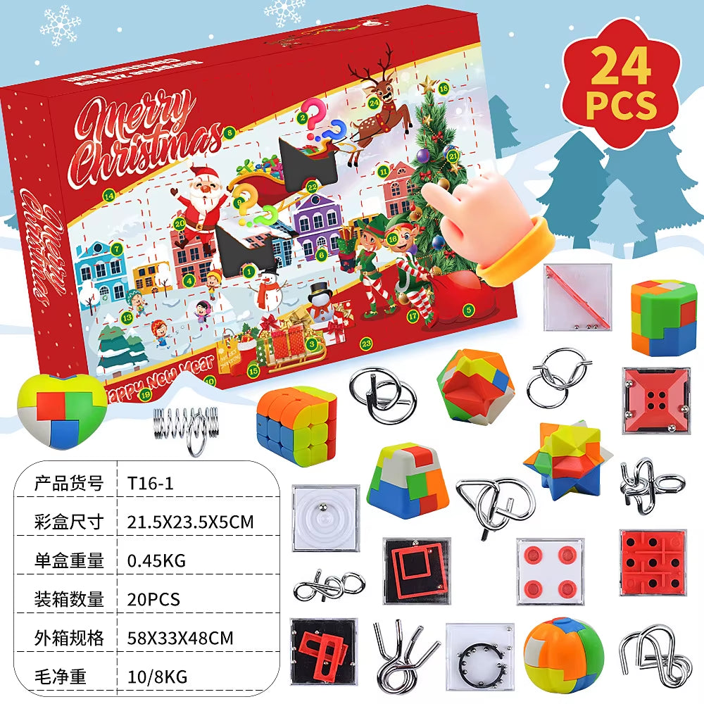 Premium 24-Day Christmas Countdown Calendar | Gift Box Set with Surprise Treasures