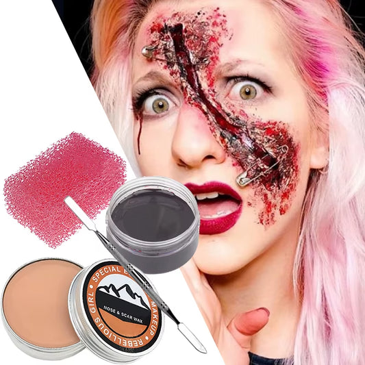 Halloween Special Effects Kit – SFX Scar Wax & Blood Makeup
