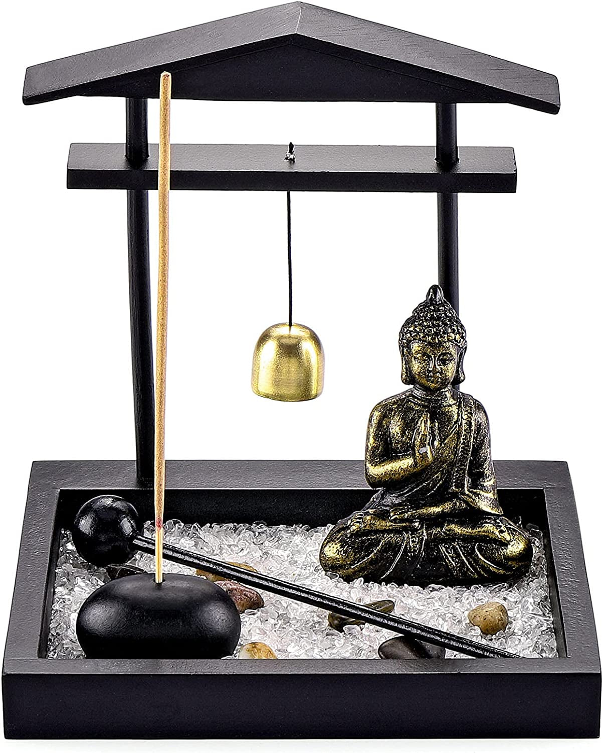 Zen Meditation Set – Buddha Statue, Crystal Kit & Incense Tray for Mindful Living