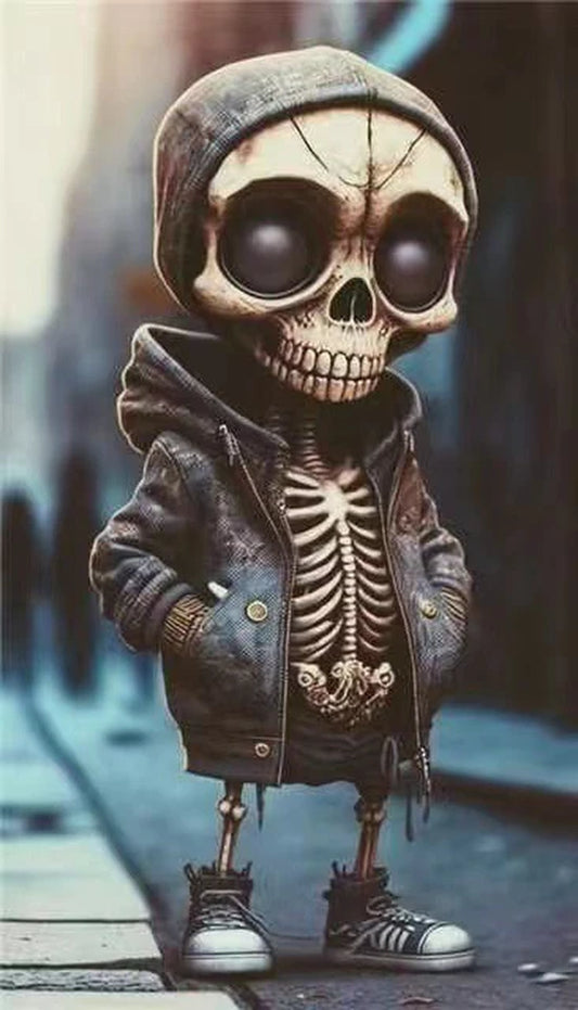 Resin Skeleton Figurines – Gothic Halloween Decor for Home, Desk & Collectors