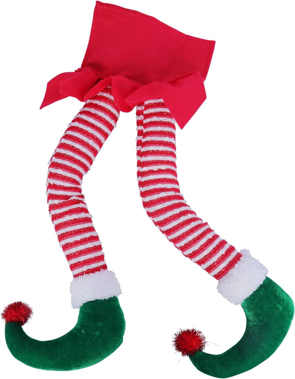 Funny Elf Legs Christmas Tree Decoration | Soft Plush Stocking Stuffer Elf Props for Holiday Party & Tree Decor