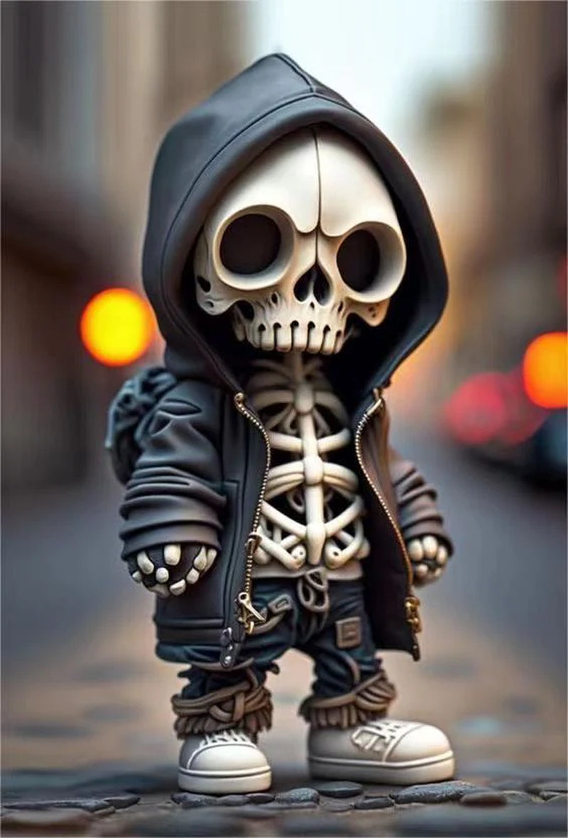 Resin Skeleton Figurines – Gothic Halloween Decor for Home, Desk & Collectors
