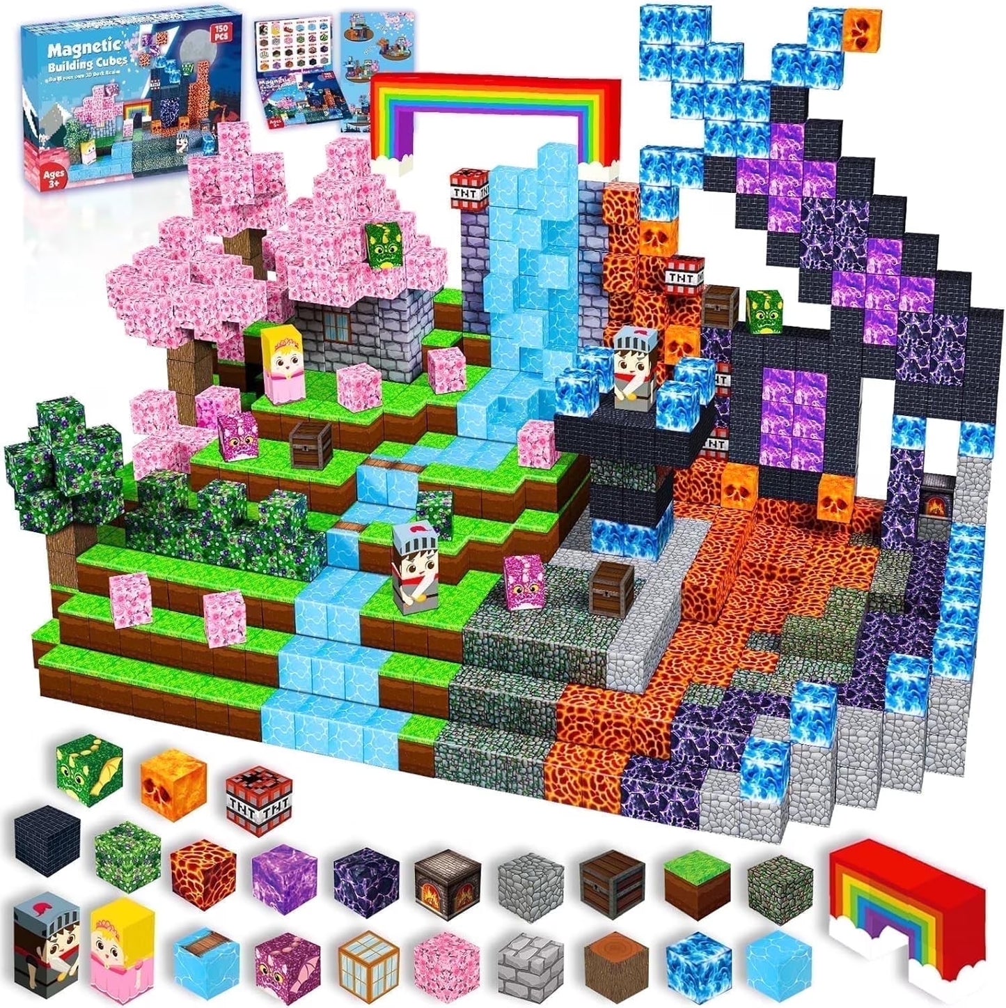 Premium 150-Piece Magnetic Building Blocks | Safe Educational STEM Toys