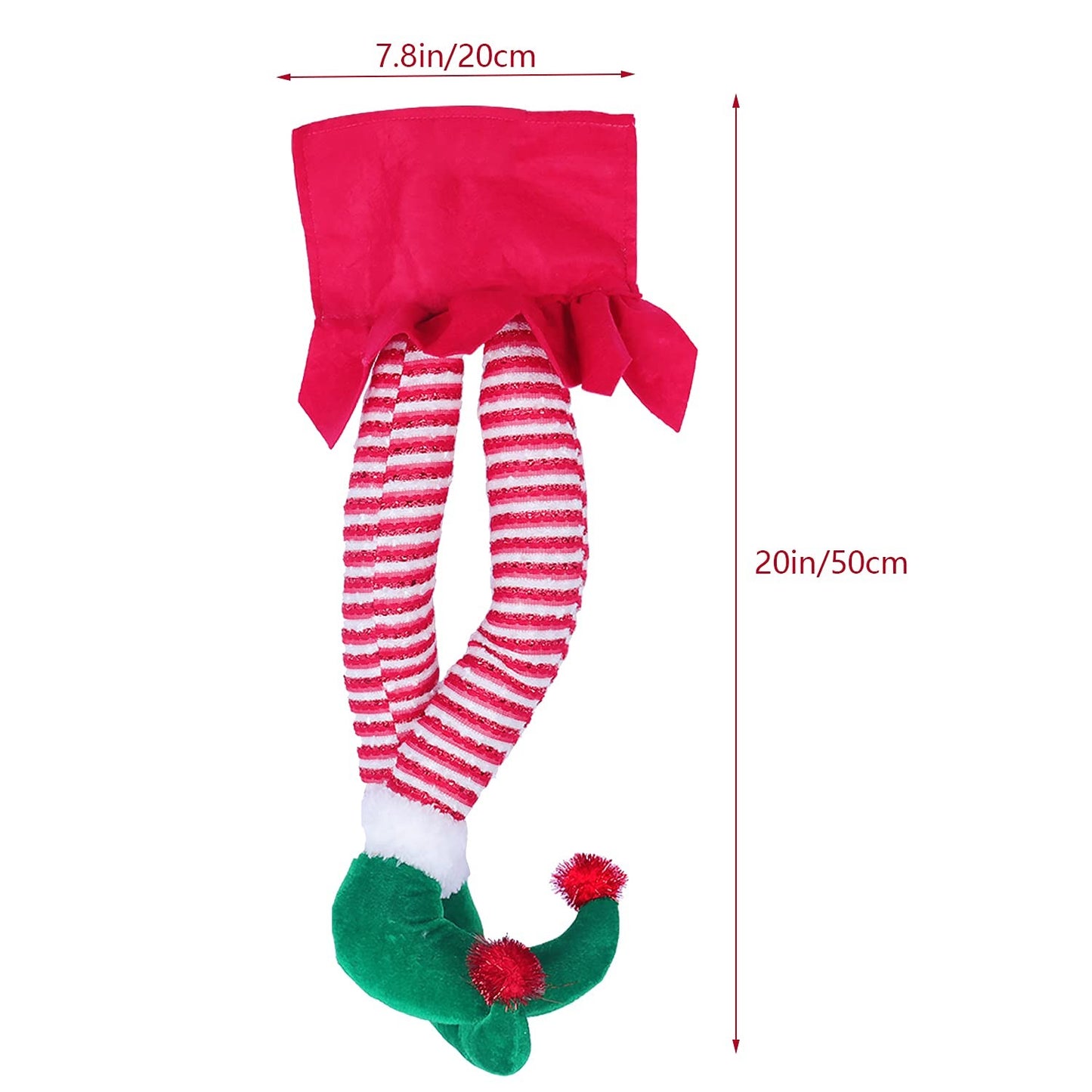 Funny Elf Legs Christmas Tree Decoration | Soft Plush Stocking Stuffer Elf Props for Holiday Party & Tree Decor