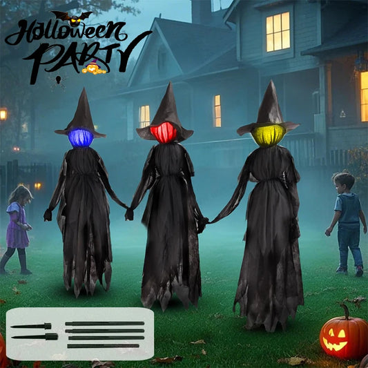 Light-Up Hand-Holding Witches – Spooky Halloween Prop