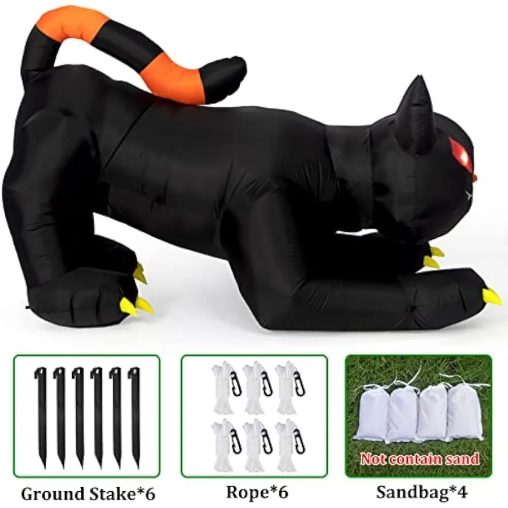 LED Inflatable Black Cat