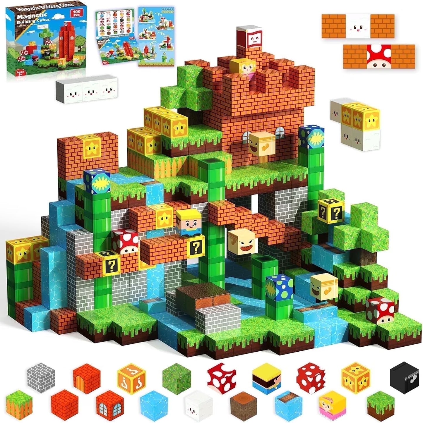 Premium 150-Piece Magnetic Building Blocks | Safe Educational STEM Toys