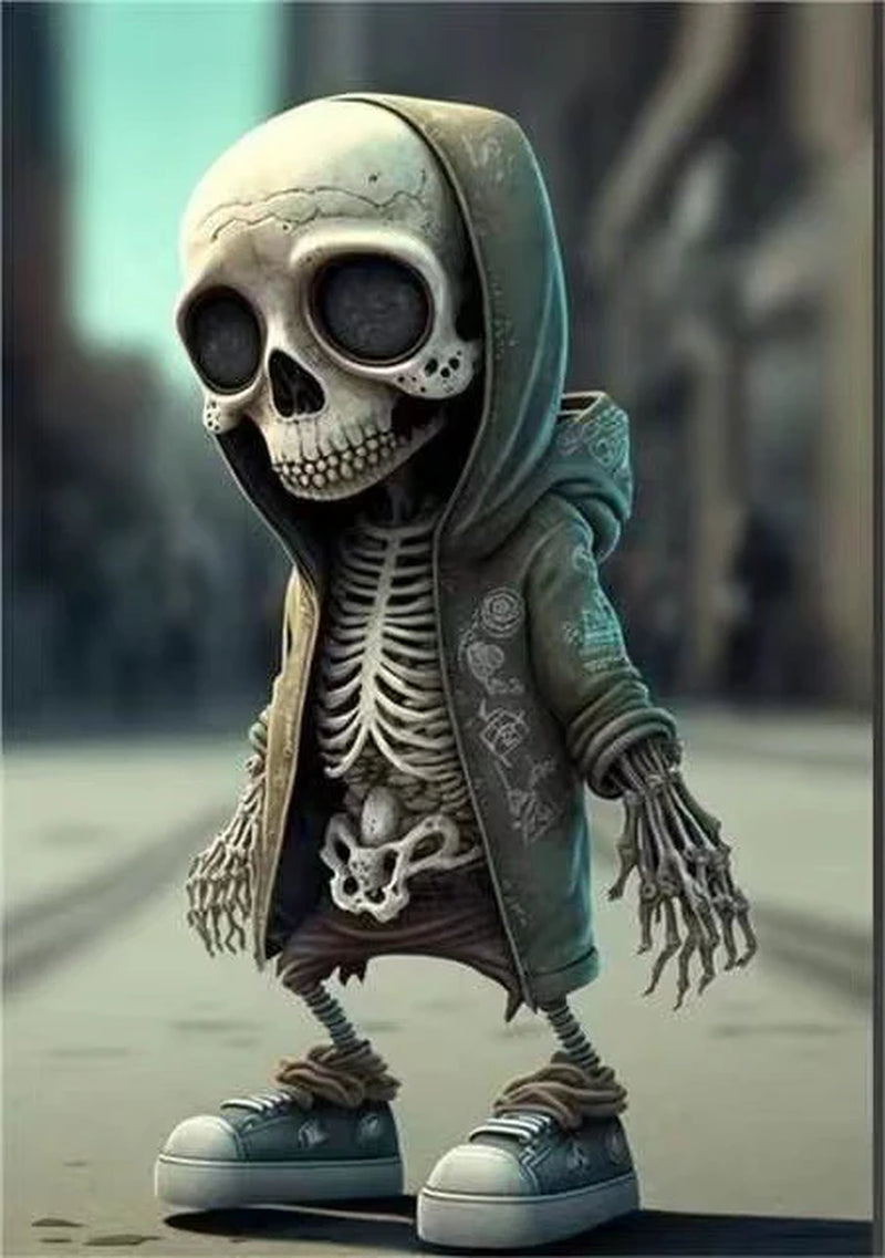 Resin Skeleton Figurines – Gothic Halloween Decor for Home, Desk & Collectors