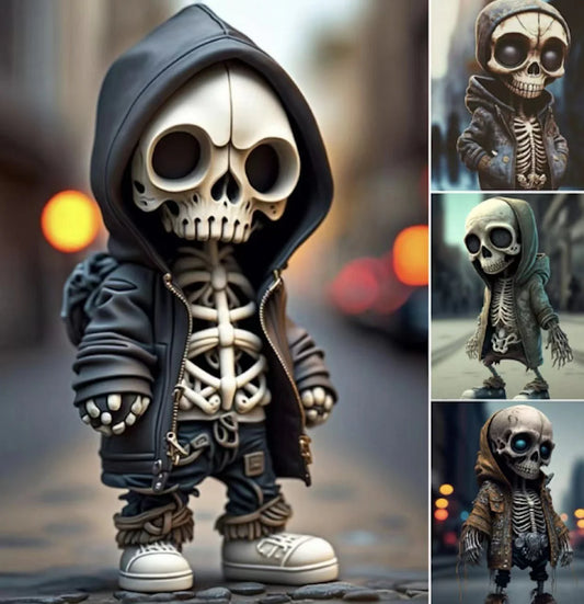 Resin Skeleton Figurines – Gothic Halloween Decor for Home, Desk & Collectors