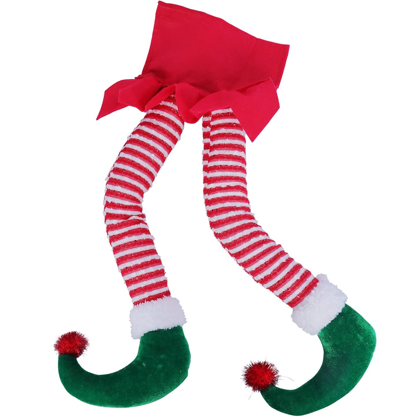 Funny Elf Legs Christmas Tree Decoration | Soft Plush Stocking Stuffer Elf Props for Holiday Party & Tree Decor