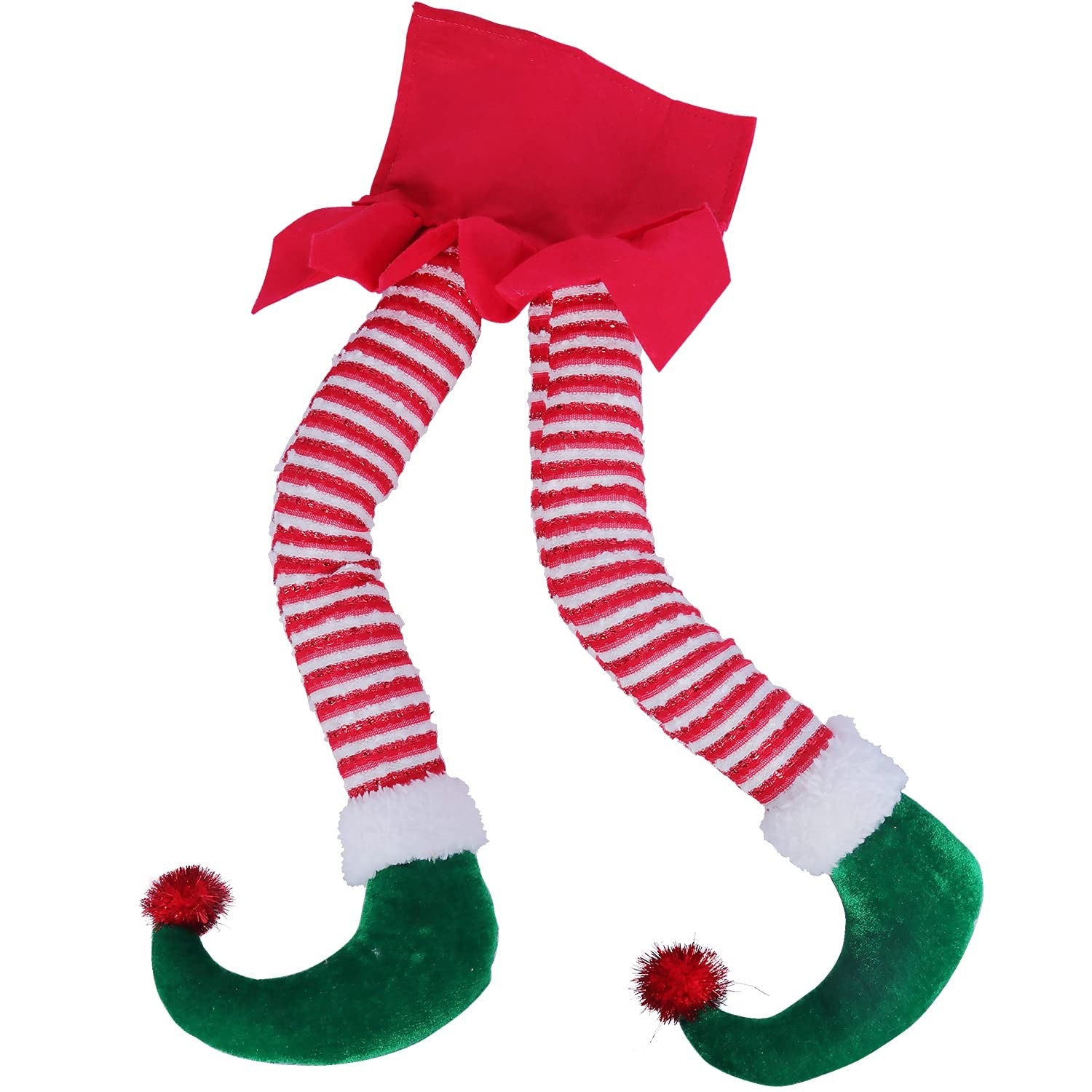 Funny Elf Legs Christmas Tree Decoration | Soft Plush Stocking Stuffer Elf Props for Holiday Party & Tree Decor