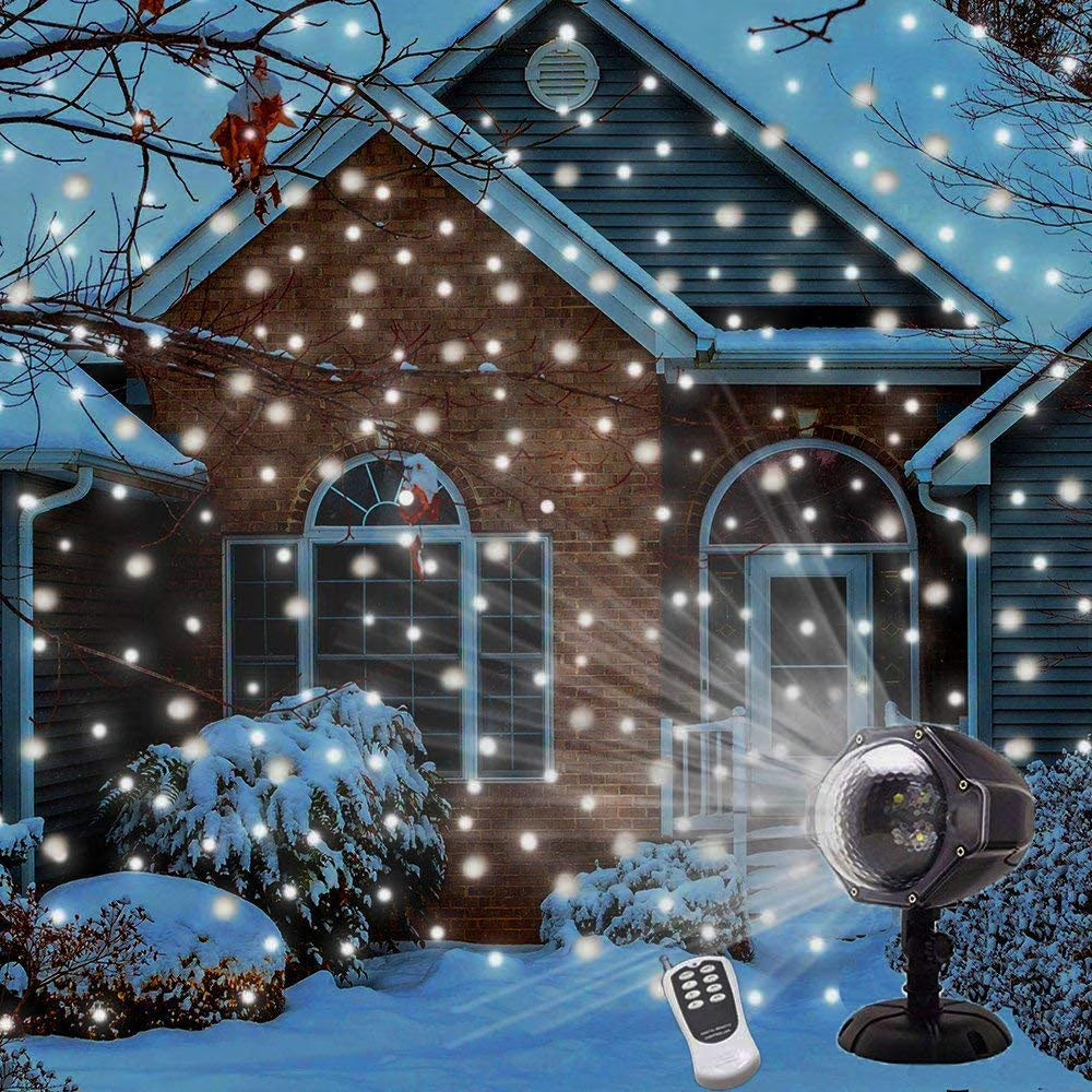 LED Snowfall Projector Lights with Wireless Remote