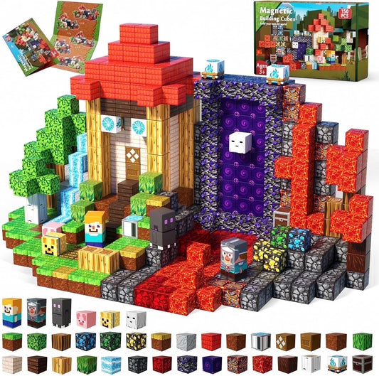 Premium 150-Piece Magnetic Building Blocks | Safe Educational STEM Toys